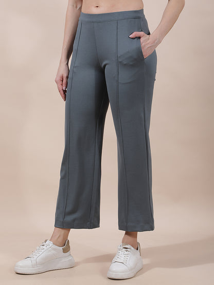 Pant for Women l Breathable & Soft with Color Fastness Regular Fit Nylon Fabric Solid Pattern