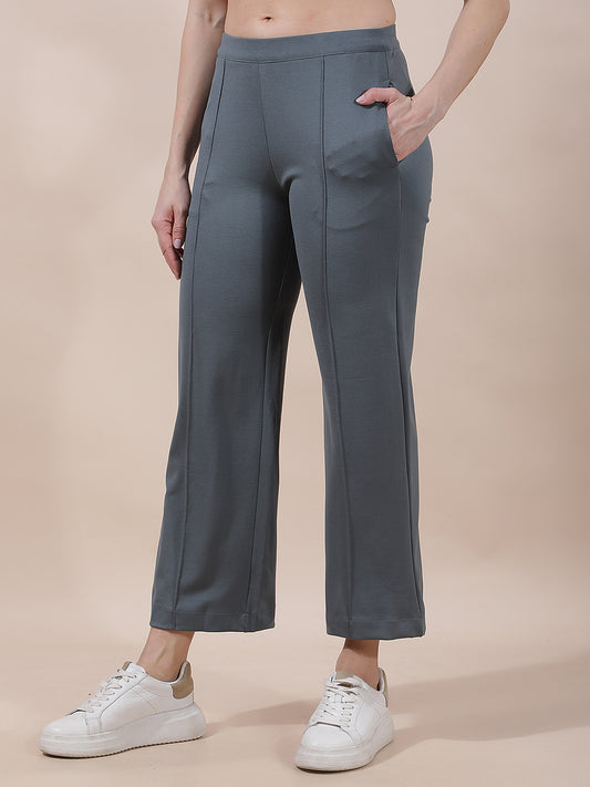 Pant for Women l Breathable & Soft with Color Fastness Regular Fit Nylon Fabric Solid Pattern