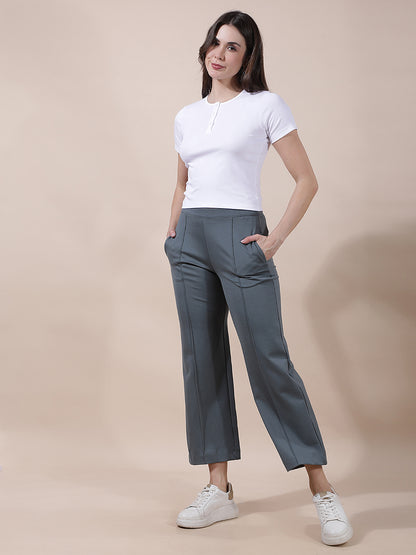 Pant for Women l Breathable & Soft with Color Fastness Regular Fit Nylon Fabric Solid Pattern