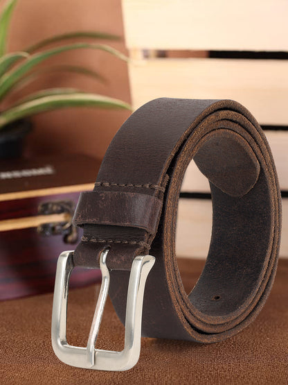 Men's Solid Brown Casual Belt