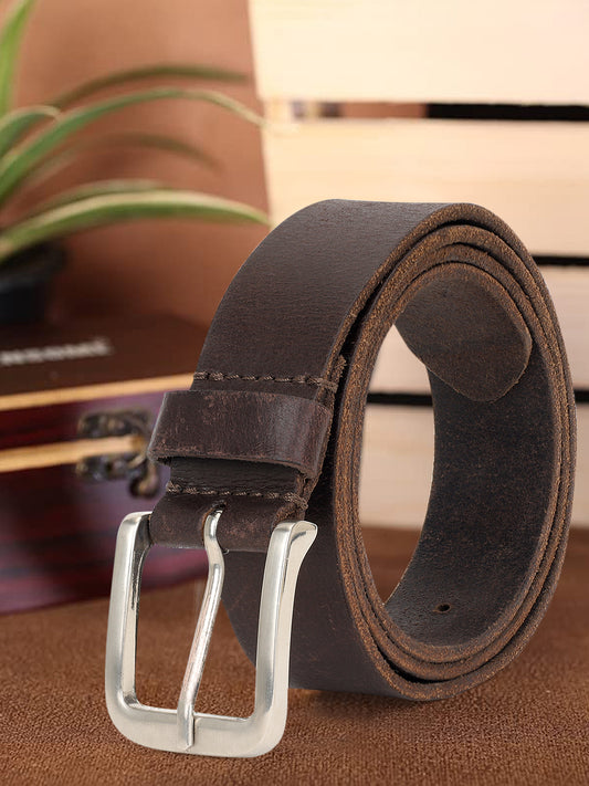 Men's Solid Brown Casual Belt