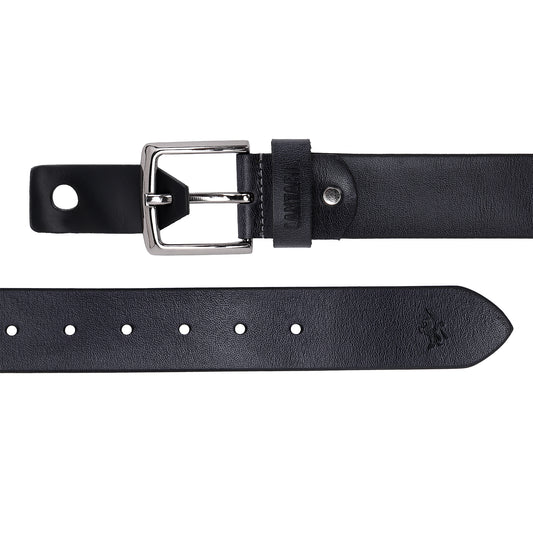 Men's Black Casual Single Side Belt