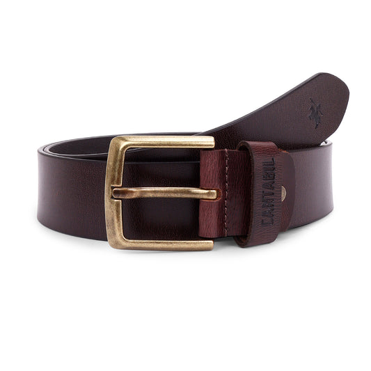 Men's Brown Casual Single Side Belt