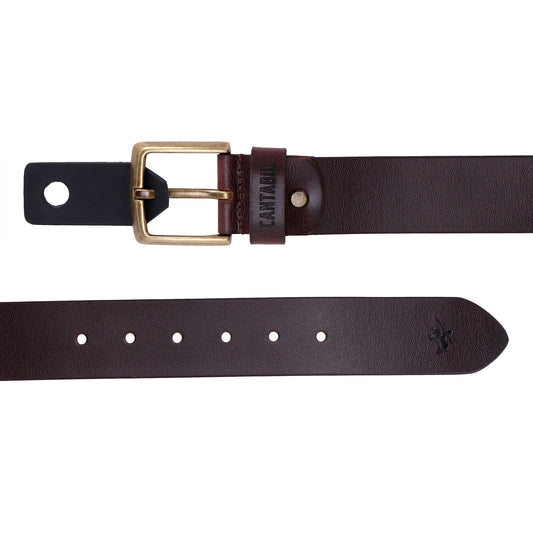 Men's Brown Casual Single Side Belt