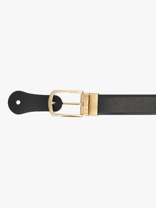 Men's Textured Black Brown Reversible Formal Belt