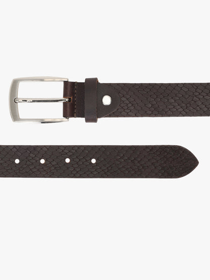 Men's Solid Brown Formal Belt