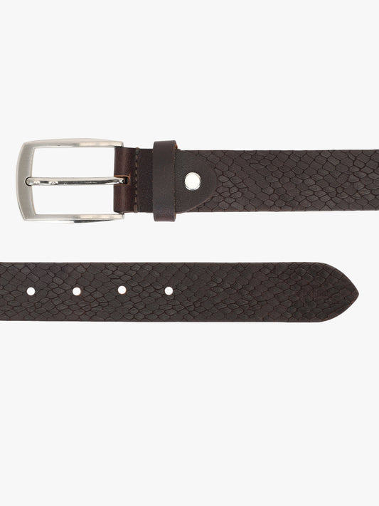 Men's Solid Brown Formal Belt