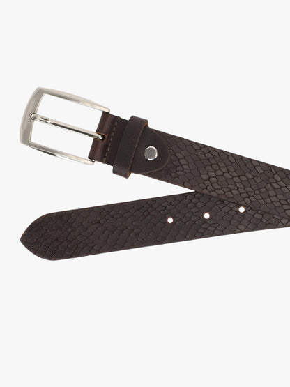 Men's Solid Brown Formal Belt