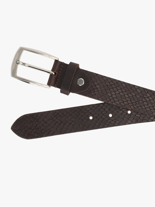 Men's Solid Brown Formal Belt