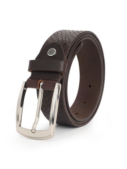 Men's Solid Brown Formal Belt