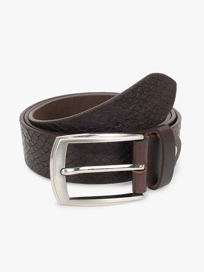 Men's Solid Brown Formal Belt
