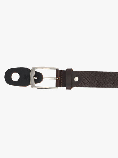 Men's Solid Brown Formal Belt