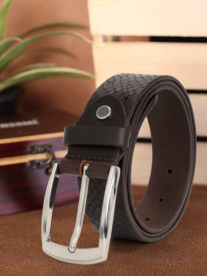 Men's Solid Brown Formal Belt