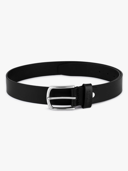 Men's Black Solid Formal Belt
