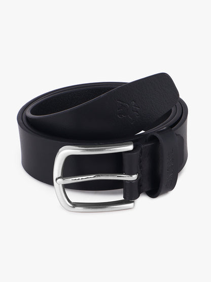 Men's Black Solid Formal Belt
