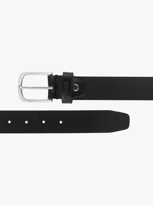 Men's Black Solid Formal Belt