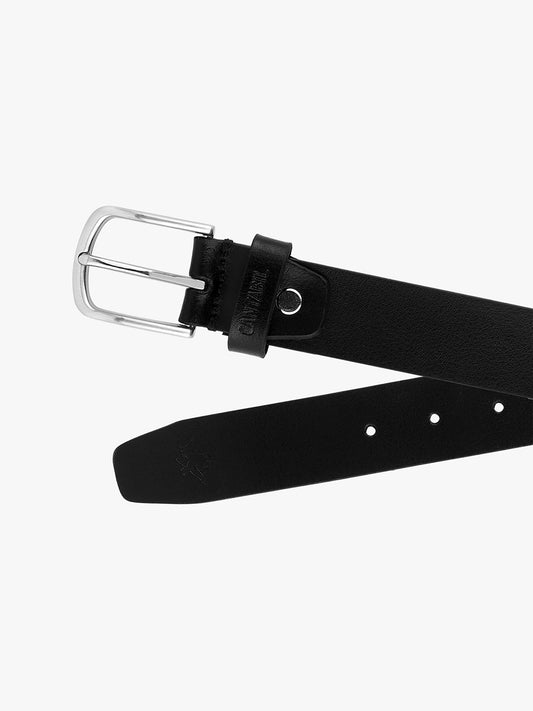Men's Black Solid Formal Belt