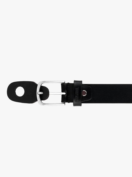 Men's Black Solid Formal Belt