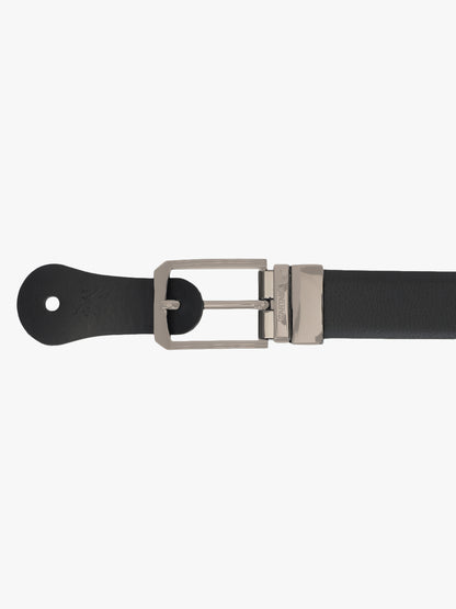 Men's Textured Black Brown Reversible Formal Belt