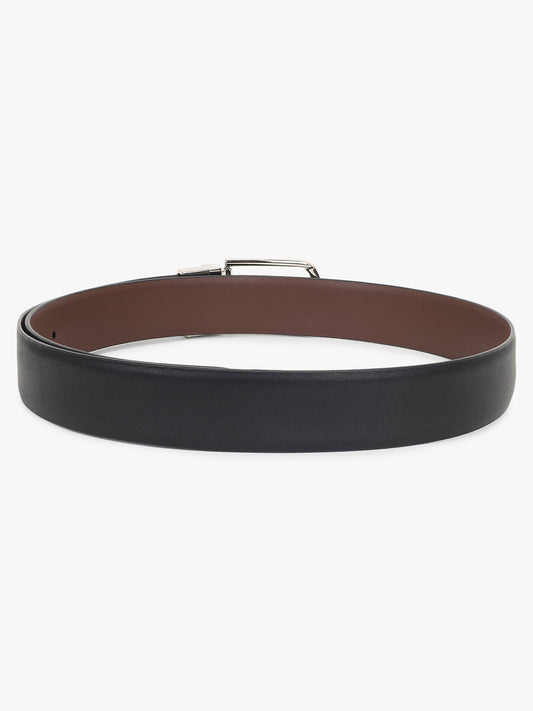 Men's Solid Black Brown Reversible Formal Belt