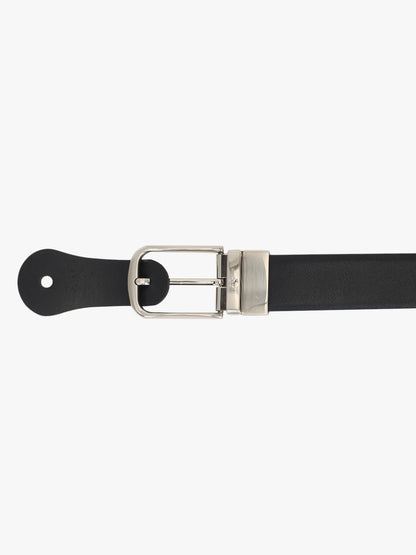 Men's Solid Black Brown Reversible Formal Belt