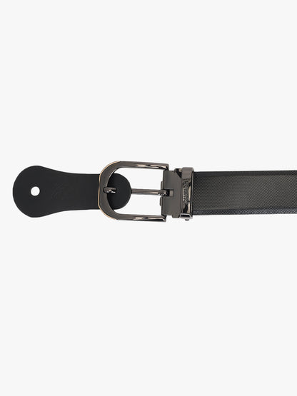 Men's Textured Black Brown Reversible Formal Belt