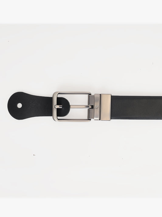 Men's Solid Black Brown Reversible Formal Belt