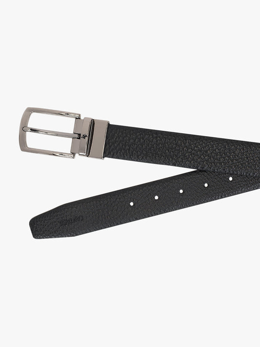 Men's Animal Print Black Brown Reversible Formal Belt