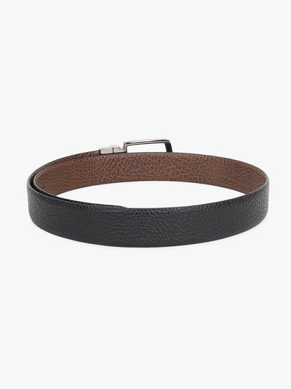 Men's Animal Print Black Brown Reversible Formal Belt