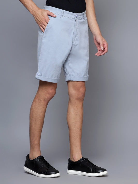 Cantabil Men Aqua Blue Shorts (7121523769483)