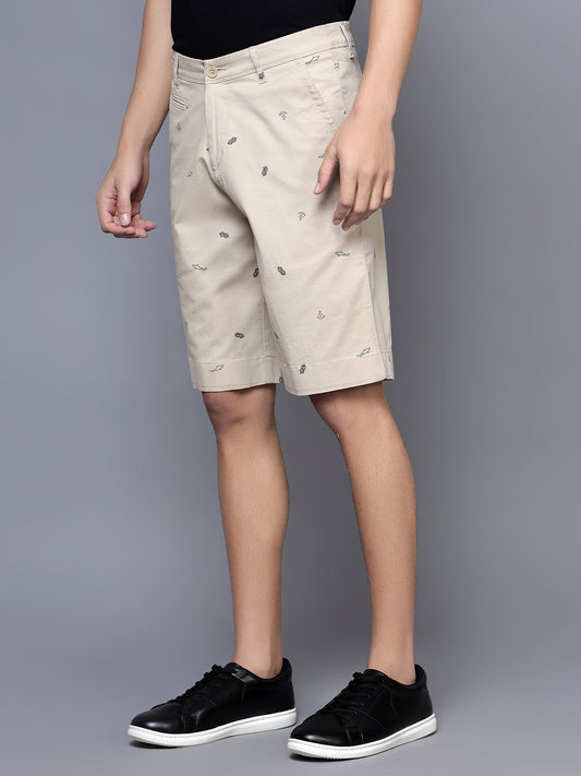 Cantabil Men Beige Bermuda Shorts (7121307009163)
