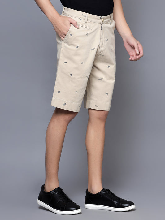 Cantabil Men Beige Bermuda Shorts (7121307009163)