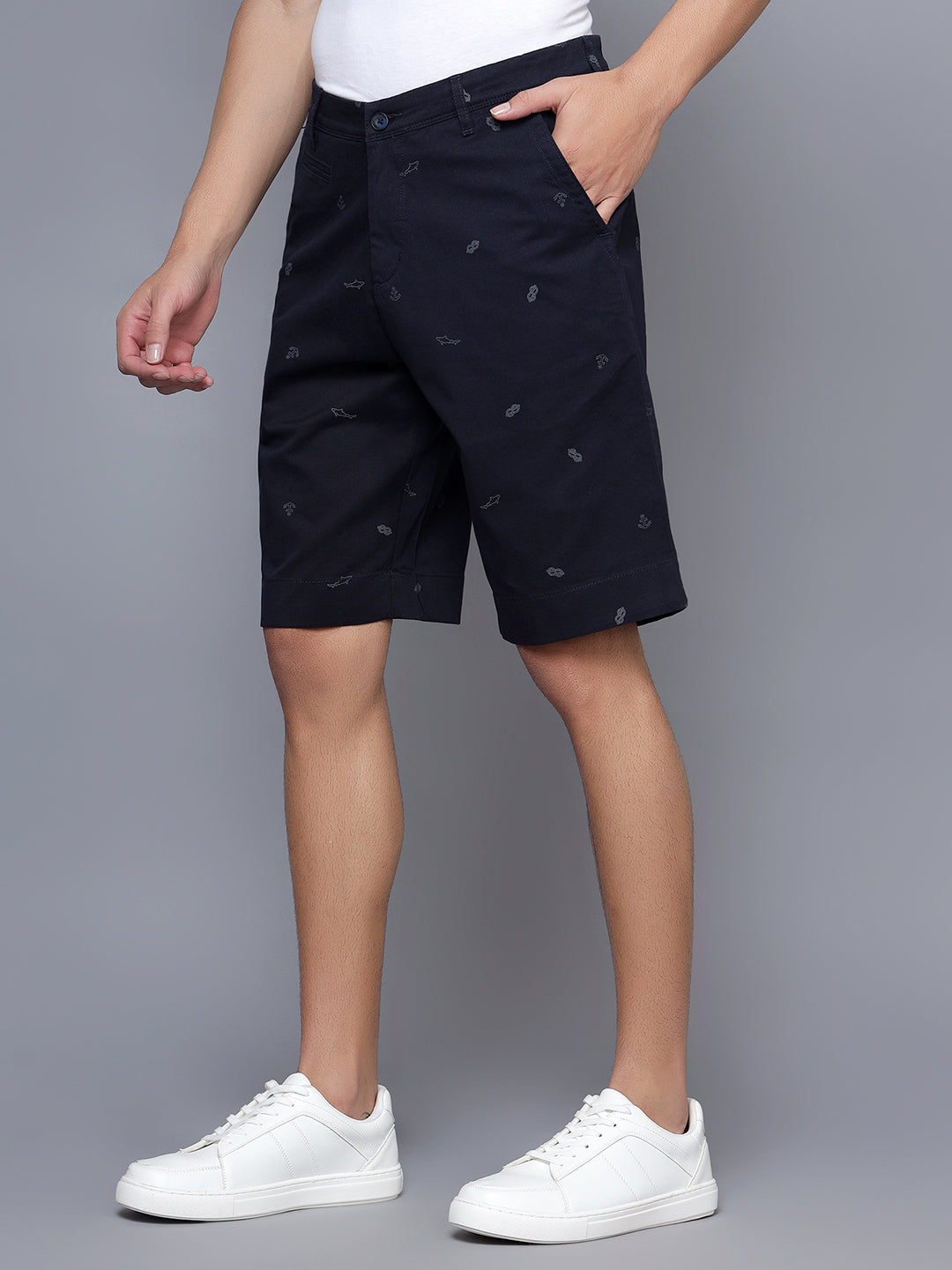 Cantabil Men Navy Blue Shorts (7121312284811)
