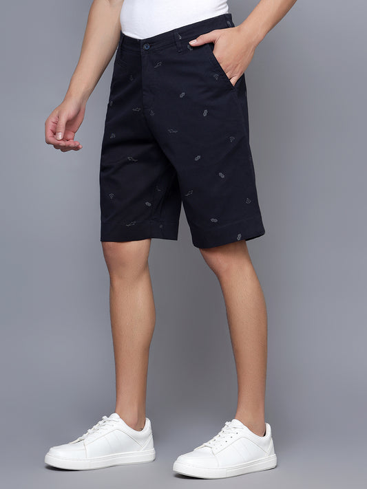 Cantabil Men Navy Blue Shorts (7121312284811)