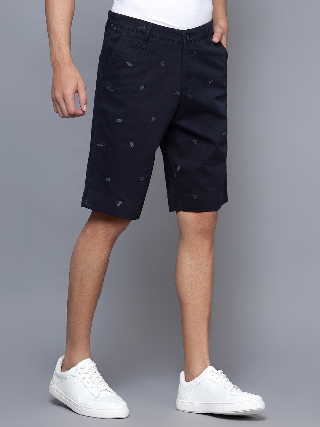 Cantabil Men Navy Blue Shorts (7121312284811)