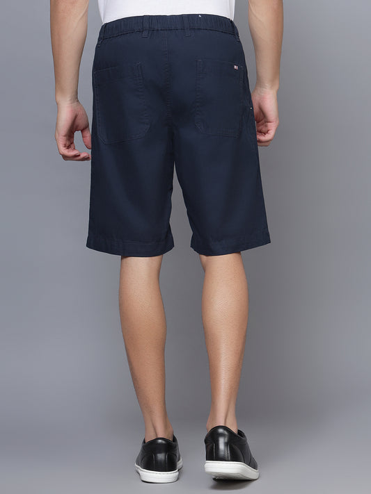 Cantabil Men Navy Blue Shorts (7121526325387)
