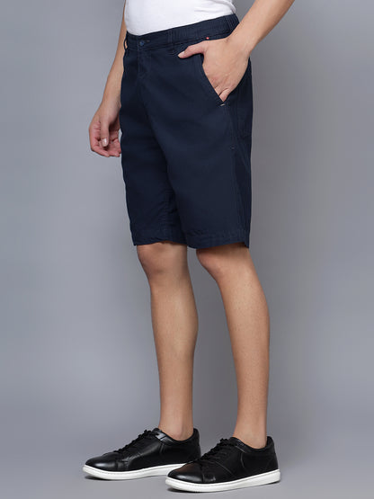 Cantabil Men Navy Blue Shorts (7121526325387)