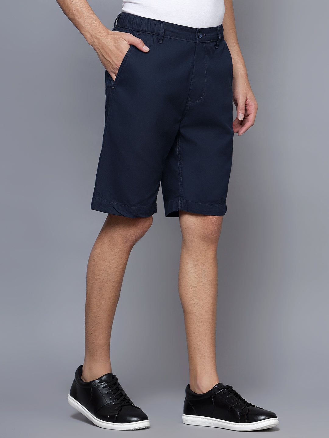 Cantabil Men Navy Blue Shorts (7121526325387)