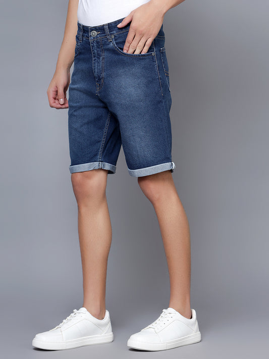 Cantabil Men Dark Blue Shorts (7121526849675)