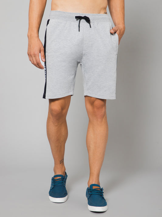 Cantabil Men Grey Melange Bermuda (7133624238219)