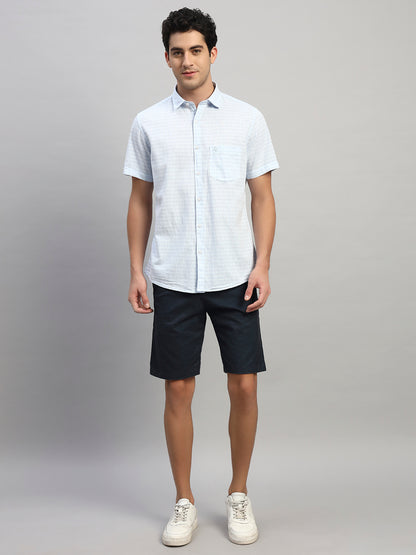 Men's Solid Mix Regular Fit Casual Bermuda