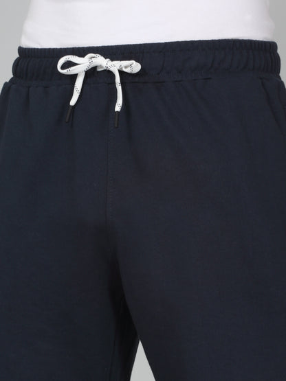 Men's Solid Blue Regular Fit Casual Bermuda