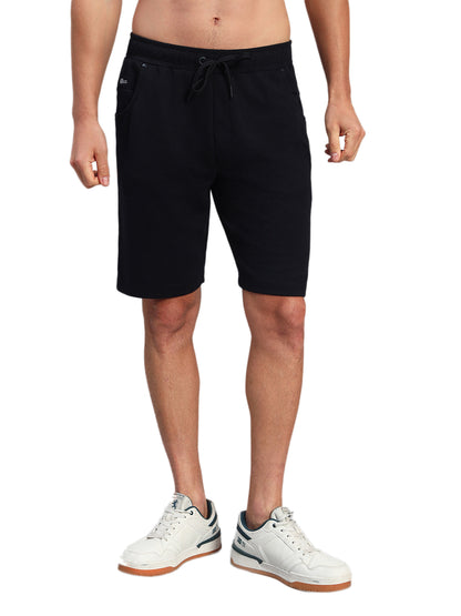 Men's Solid Blue Regular Fit Casual Bermuda