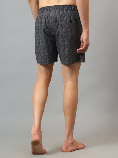 Men's Grey Printed Boxer