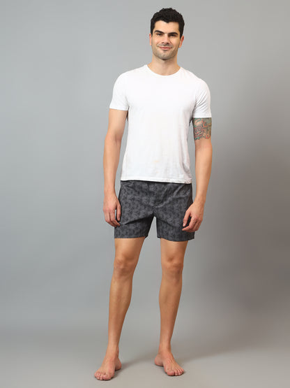 Men's Grey Printed Boxer