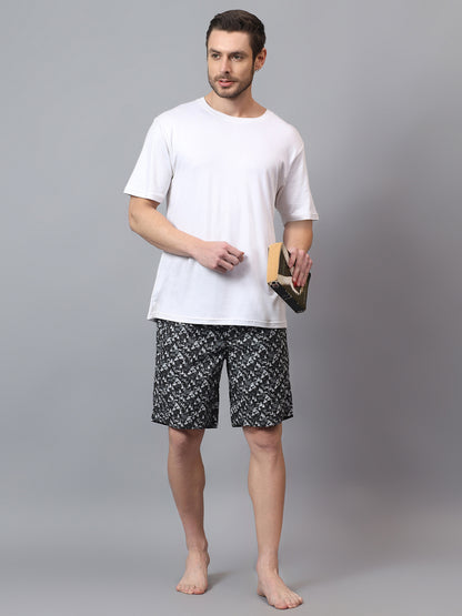 Men's Grey Printed Boxer