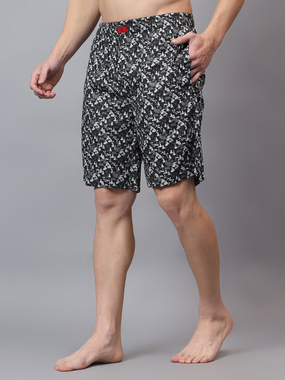 Men's Grey Printed Boxer