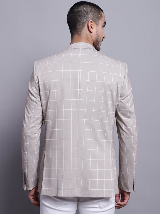 Cantabil Men Beige Casual Blazer (7143976894603)