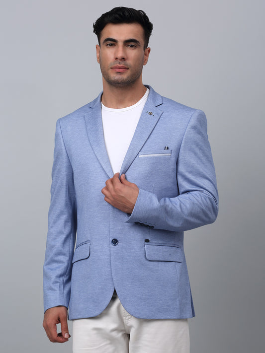 Blazer for Men | Premium Casual Blazer Slim Fit Notched Collar Terry Rayon Fabric Solid Pattern
