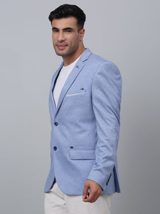 Blazer for Men | Premium Casual Blazer Slim Fit Notched Collar Terry Rayon Fabric Solid Pattern